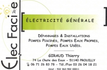 Elec Facile - Giraud Thierry ouvrier artisan